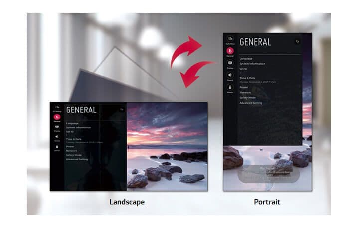 Dedicated GUI for Portrait Orientation