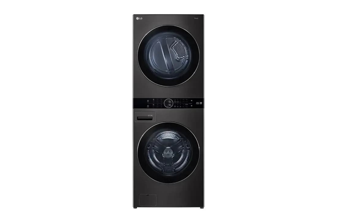 21 kg WashTower, washing 21 kg. and drying 16 kg., model WT2116SHBB, AI DD™ system with Smart WI-FI control, controlled via smartphone.