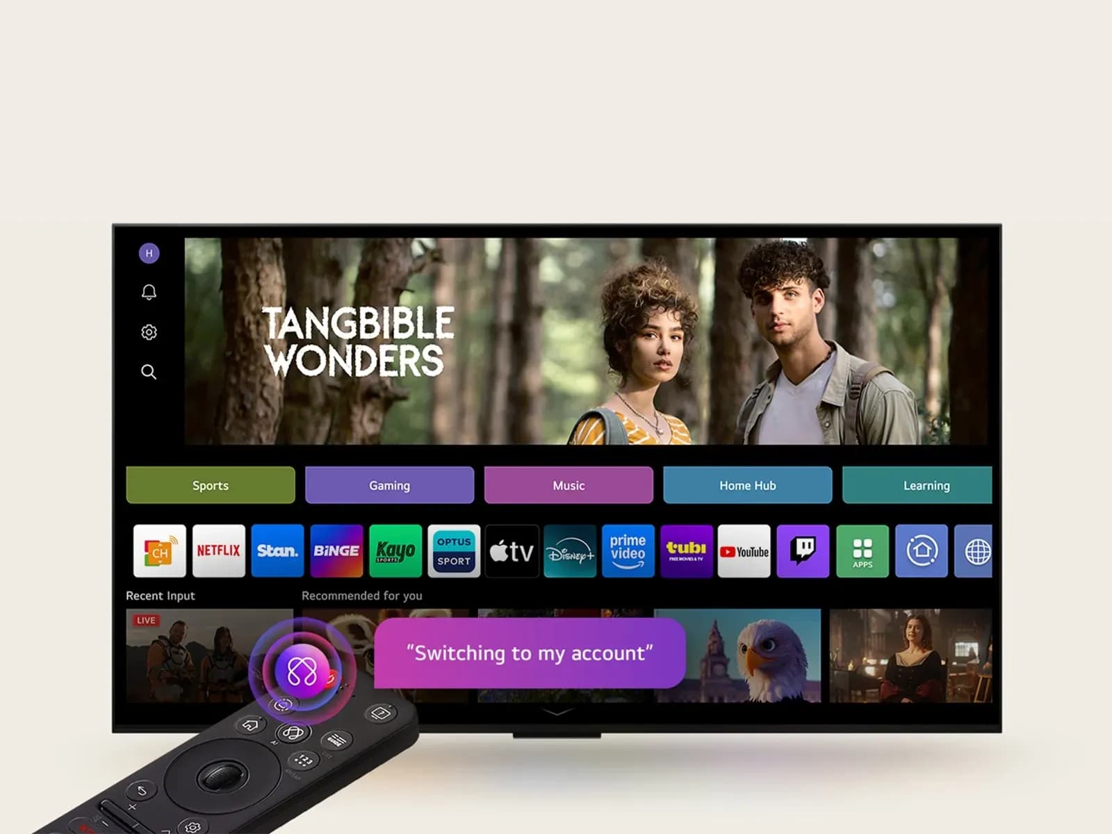Sync your TV to your voice
