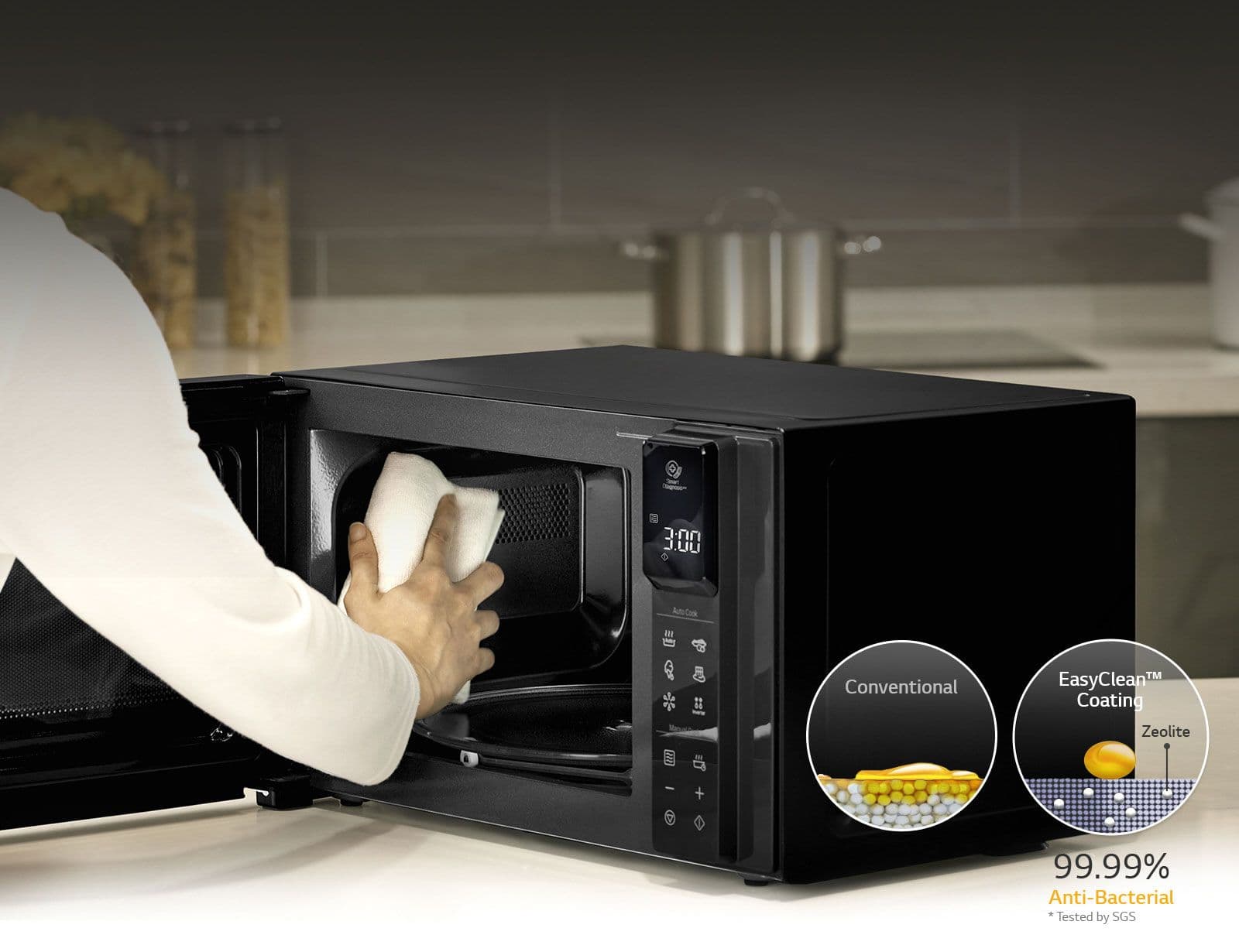 99.99% Anti-Bacterial EasyClean™