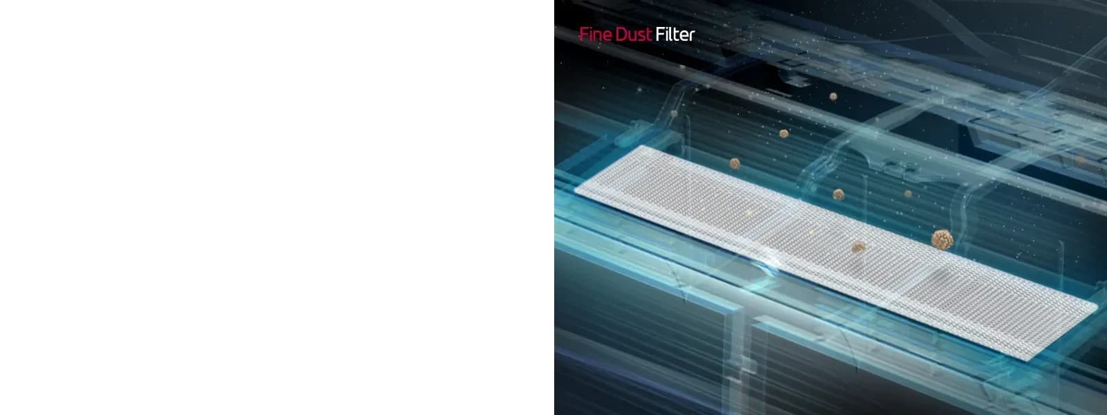 Captures small dust particles PM 2.5 for clean air.