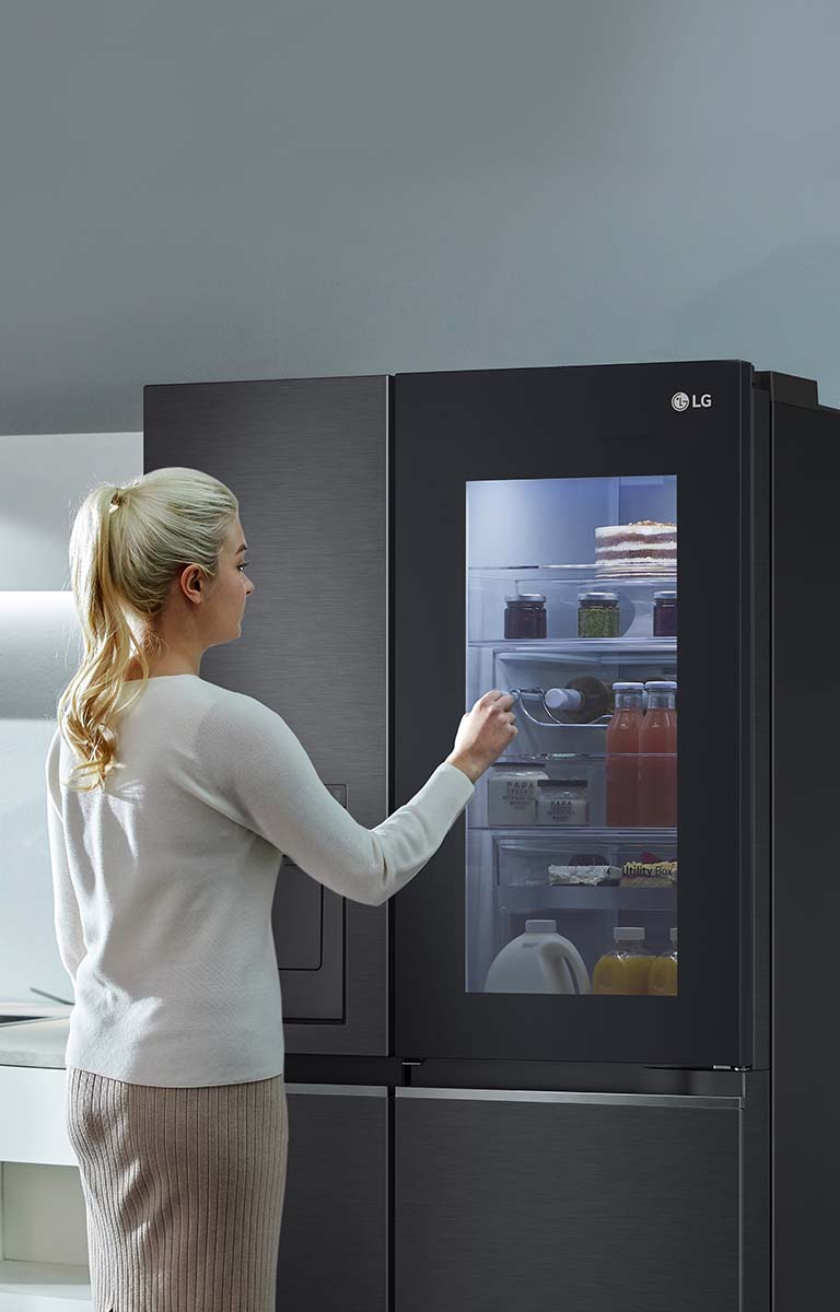 Net 635L Side-by-Side with InstaView & Door-in-Door™ Fridge in Noble Steel  finish