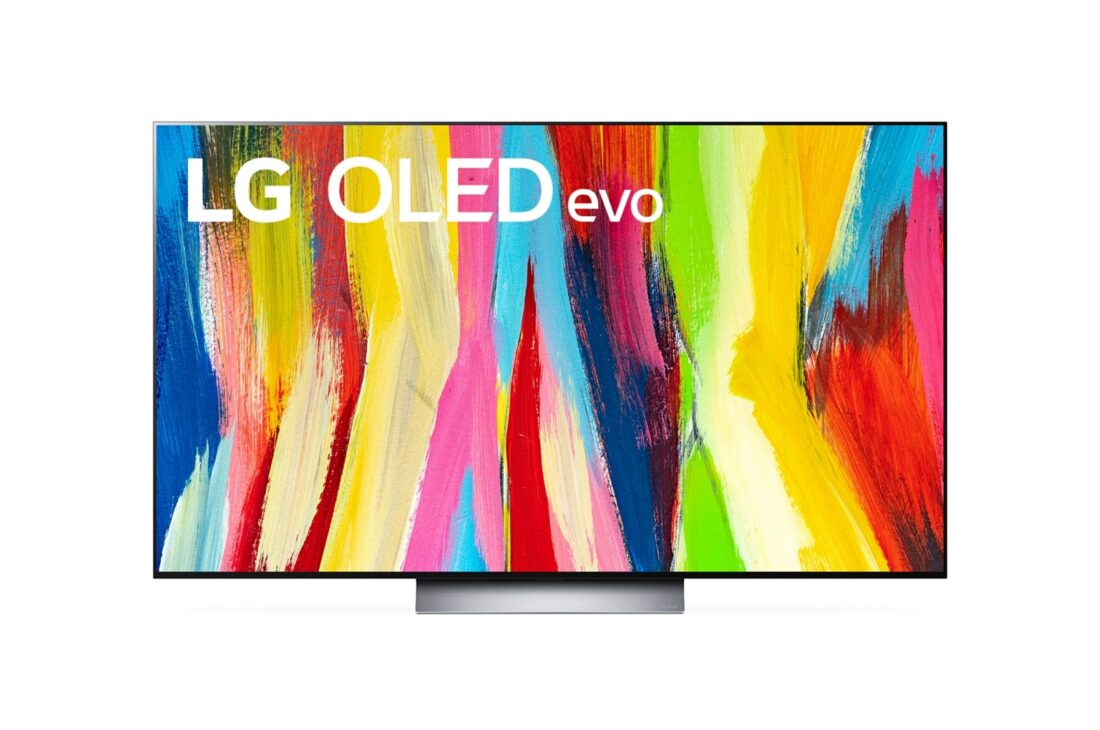 LG C2 55 inch OLED evo TV with Self Lit OLED Pixels